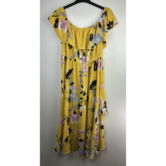 Lane Bryant Off Shoulder Ruffle Midi Dress Plus Size 22/24 Wedding Bridal Shower - Picture 13 of 16